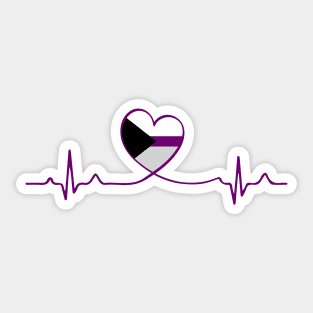 Demisexual Heartbeat Sticker